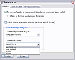 Preferences dialog (1) on Windows XP